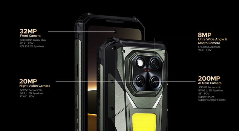 Камера Doogee V Max LR з сенсором 200 Мп та нічним баченням