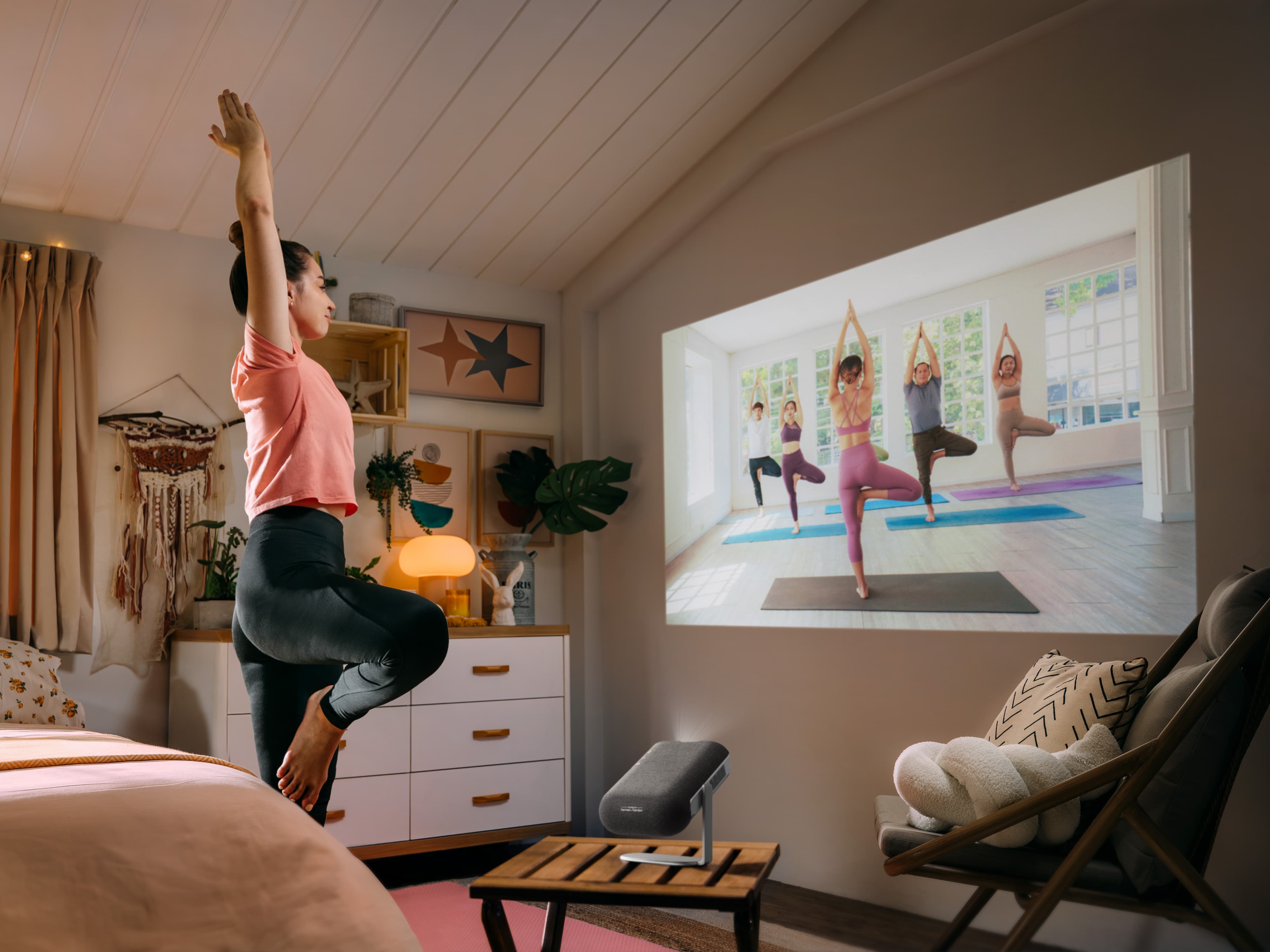 Watching a film with ViewSonic M1 Max