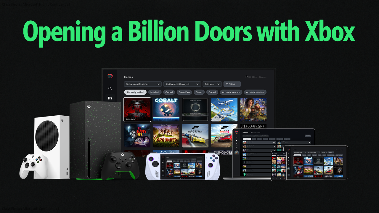 Xbox interface. Illustration: Xbox