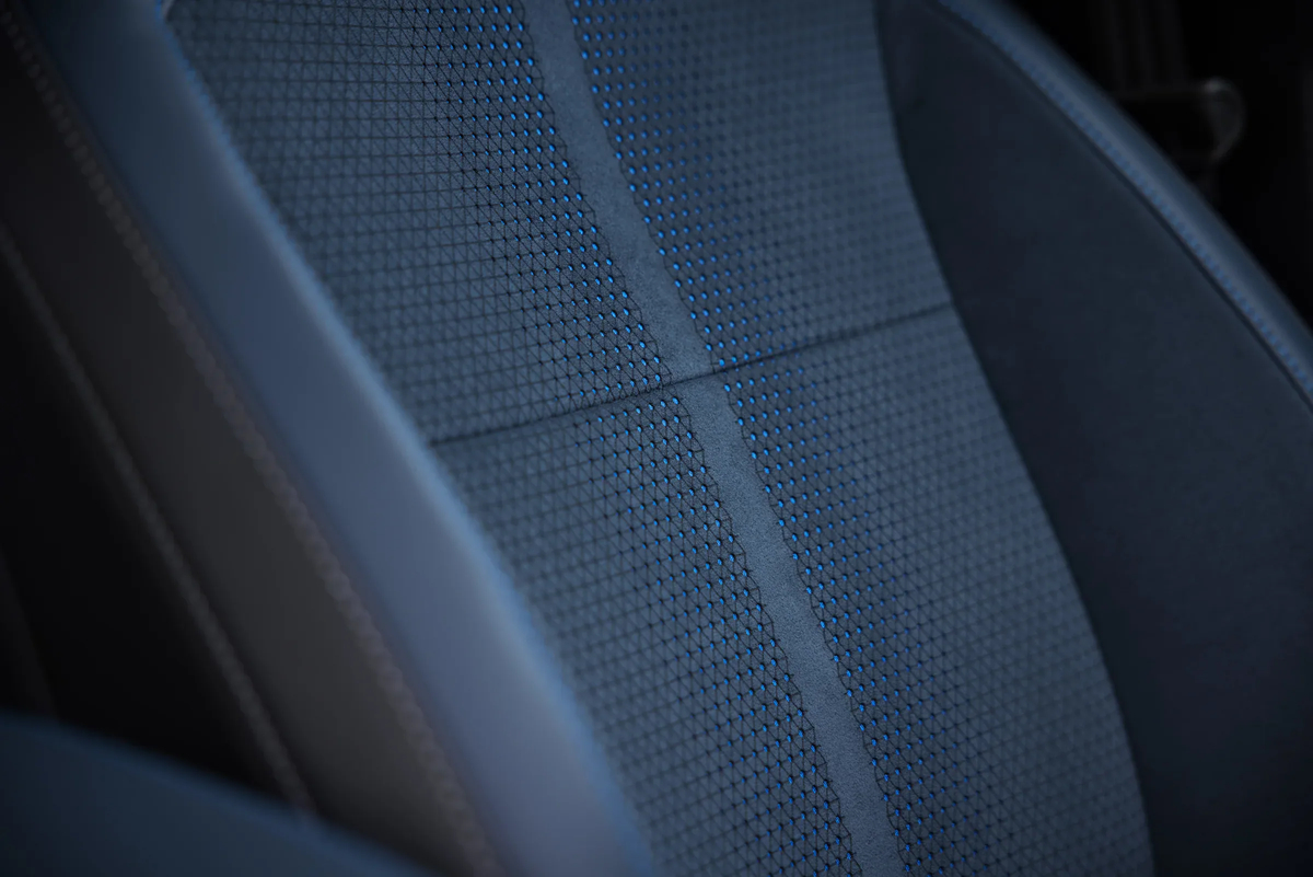 GT/CS label on the armrest in Ford Mustang Mach-E California Special