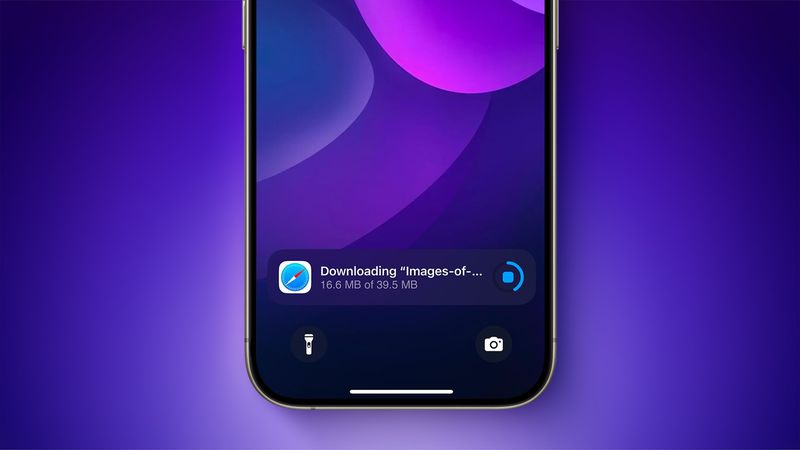 Загрузка Safari на экране блокировки в iOS 18.2