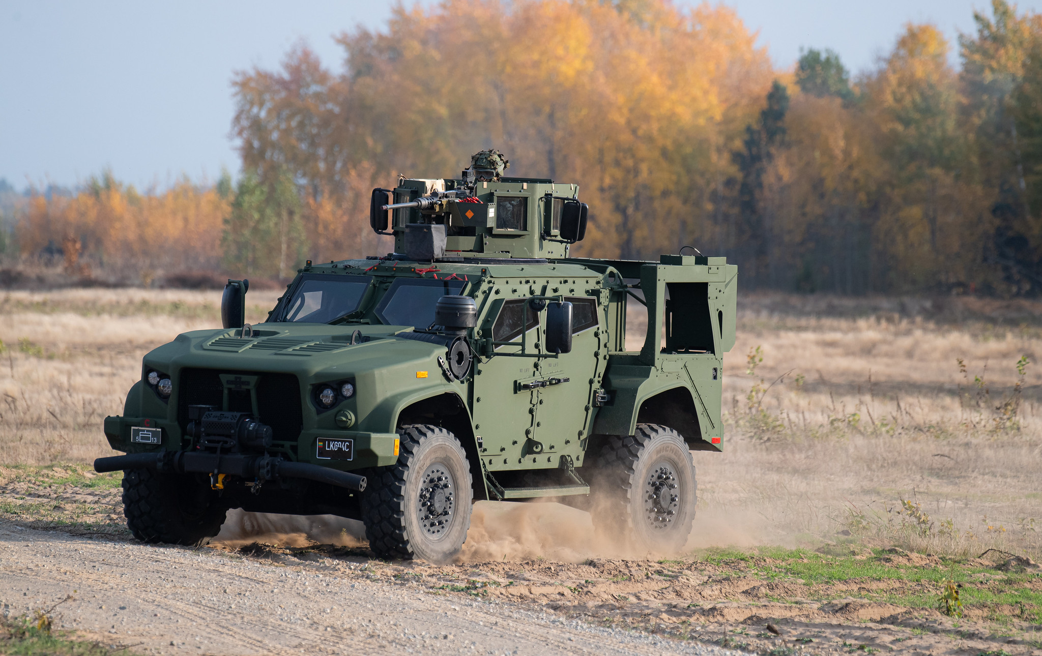 Véhicule blindé JLTV des forces armées lituaniennes. Illustration : Ministère lituanien de la défense
