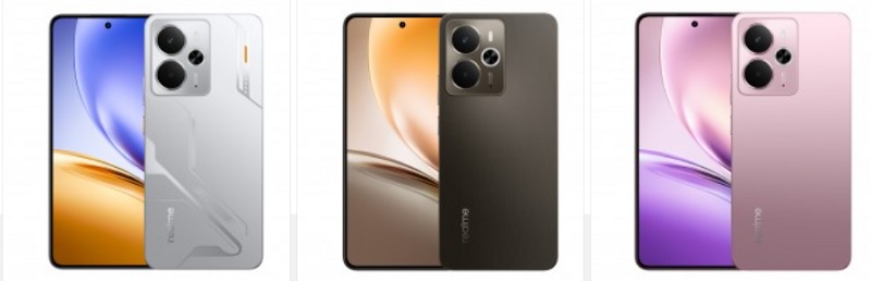 Разнообразие цветов смартфона Realme 14 5G