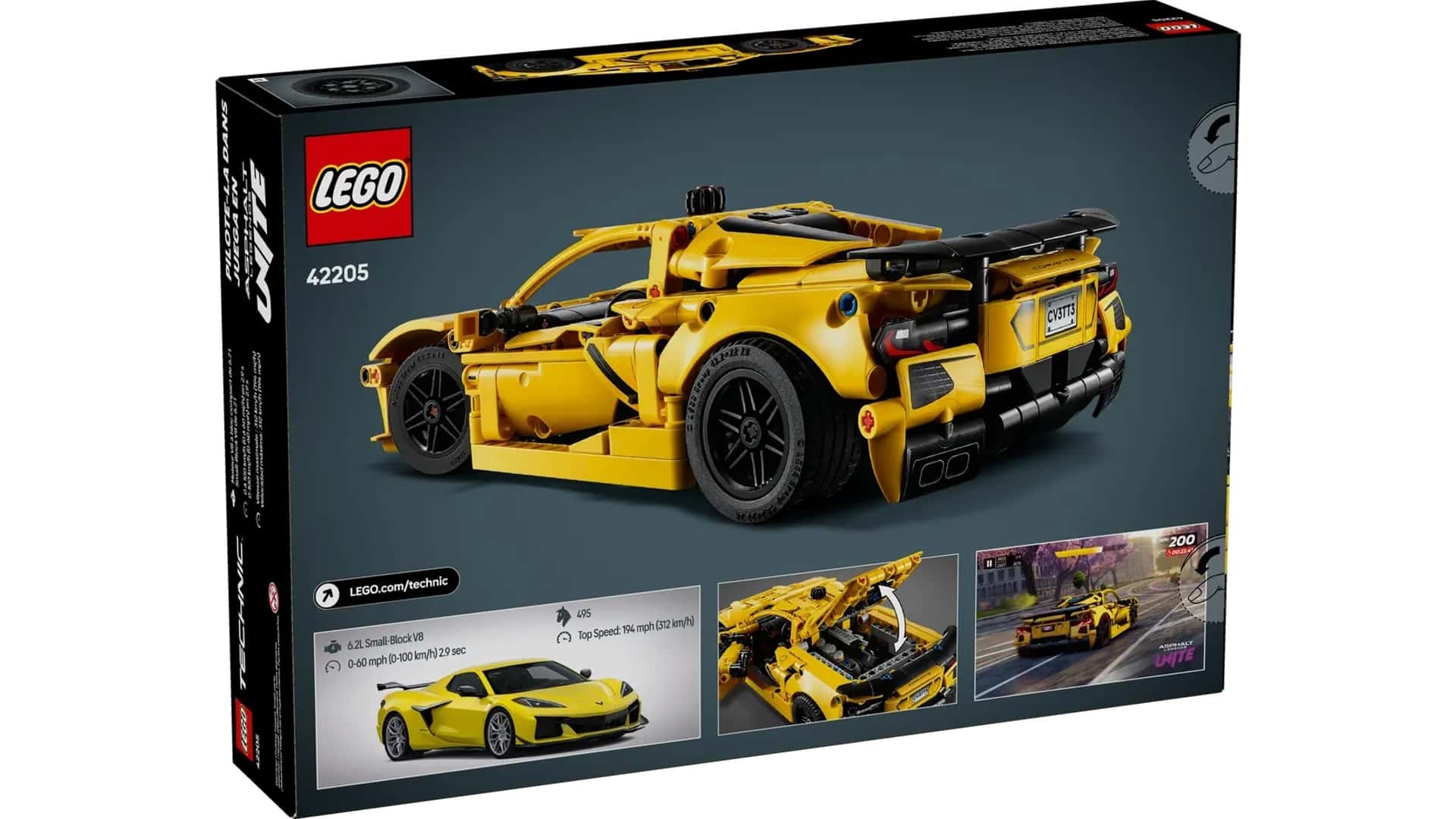 Повна модель Lego Technic Corvette Stingray C8 Corvette Technic Corvette Stingray C8