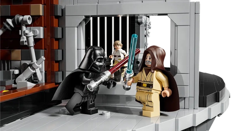 Крупный план Звезды смерти из LEGO