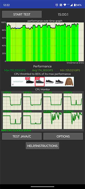 Chauffage et trottage du Motorola Moto G84