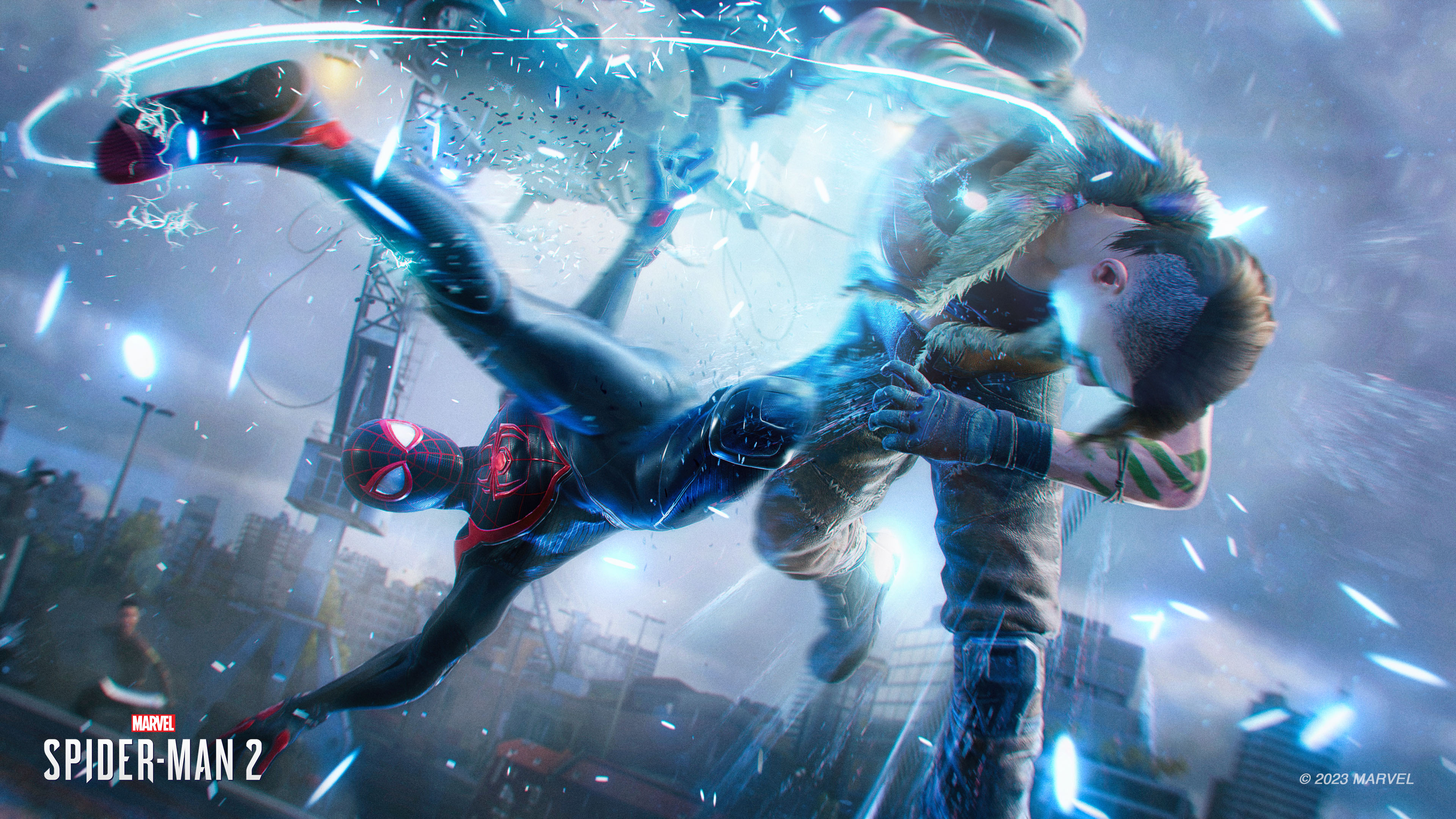 Miles Morales en action dans Marvel's Spider-Man 2
