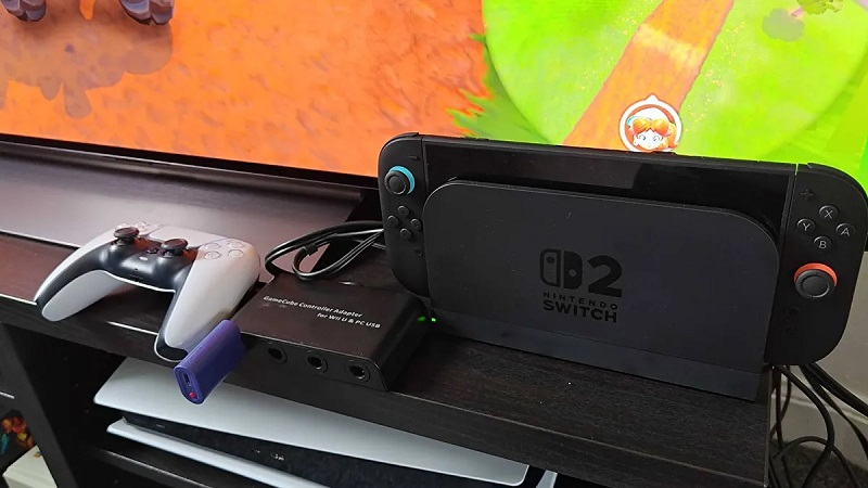 DualSense, подключенный к Nintendo Switch 2. Источник: GamesRadar