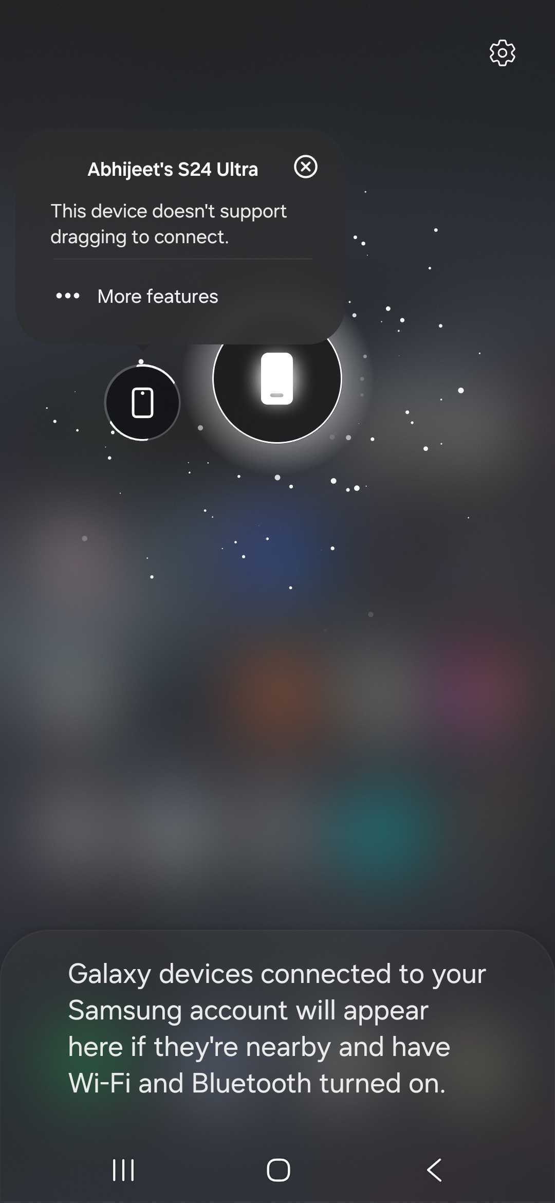 Інтерфейс підключення пристроїв на Galaxy S25