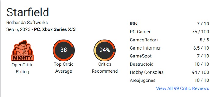 "Meilleur jeu de Bethesda" et "Excellent RPG" - les critiques sont enthousiastes à l'égard de Starfield et lui attribuent les meilleures notes.-2