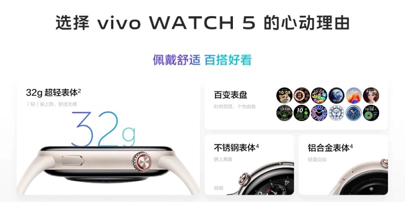 Vivo Watch 5 у різних кольорах