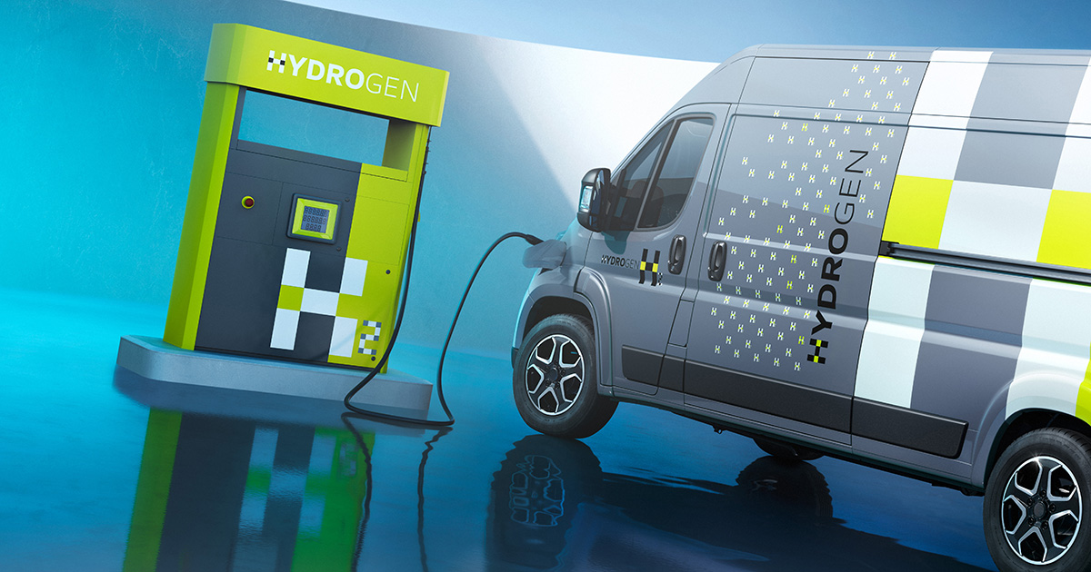 Воднева версія Vauxhall Movano Hydrogen - вид збоку