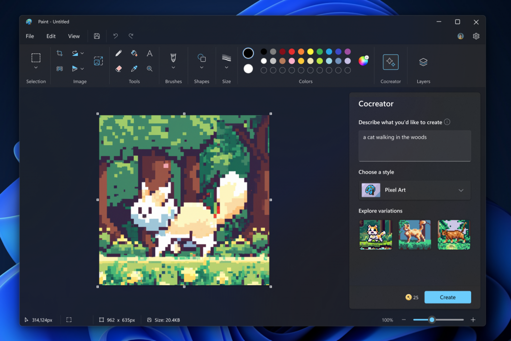 Microsoft тестує генератор зображень на основі DALL-E у Paint для Windows 11-2