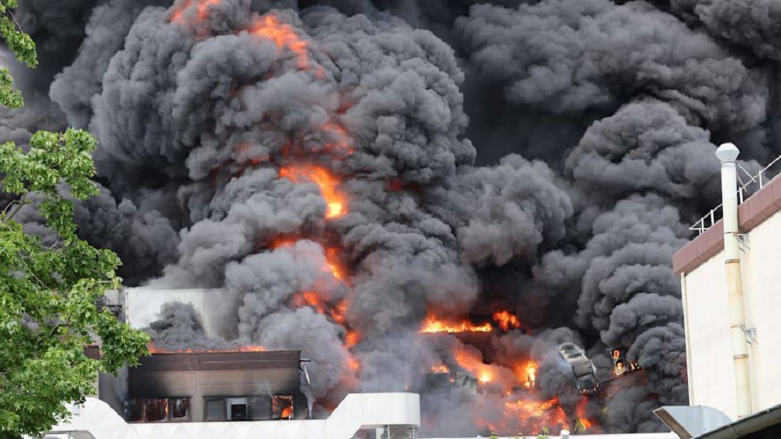 Large-scale fire in Berlin: the factory of DMA, which produces IRIS-T SLM air defence systems, is on fire