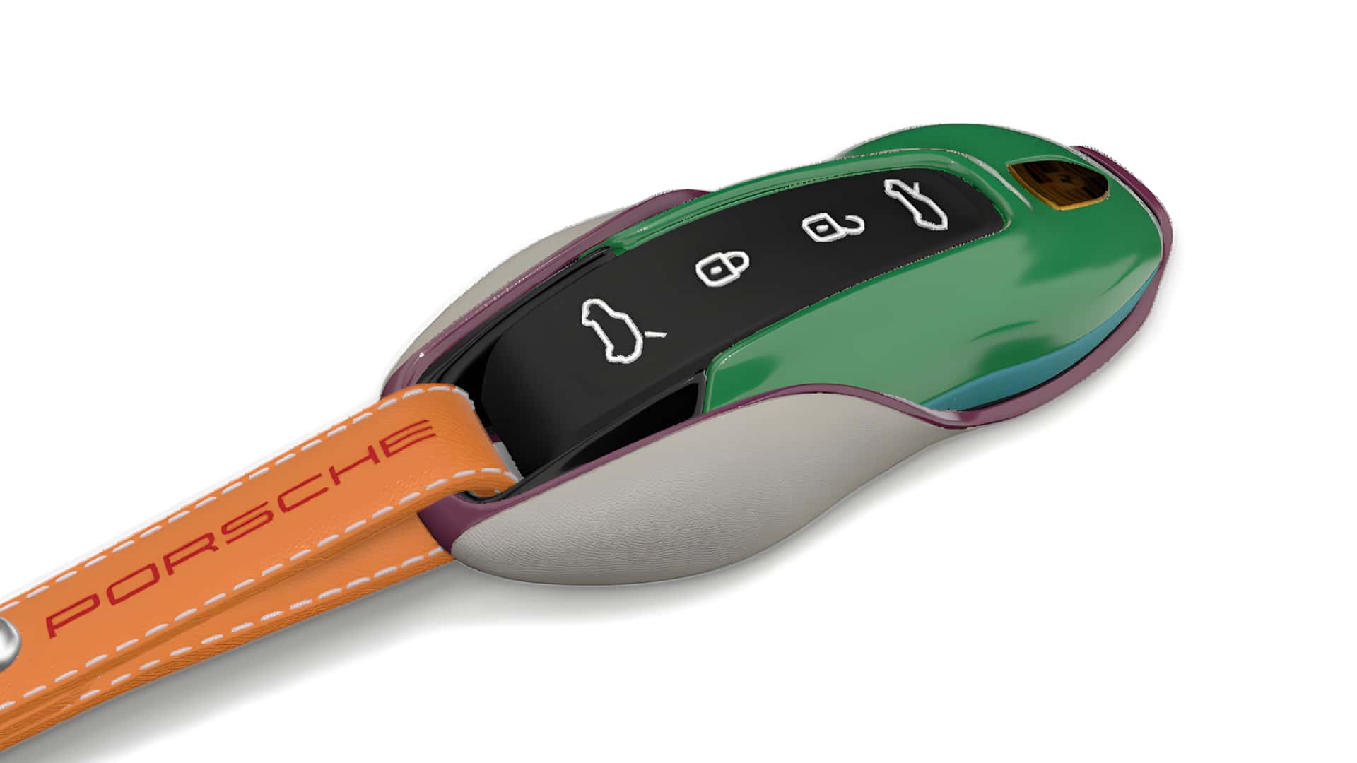 Cayenne EV key fob configurator in different colors and materials