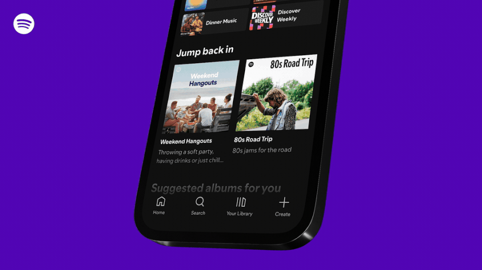 Ілюстрація Spotify: списки відтворення з підказками
