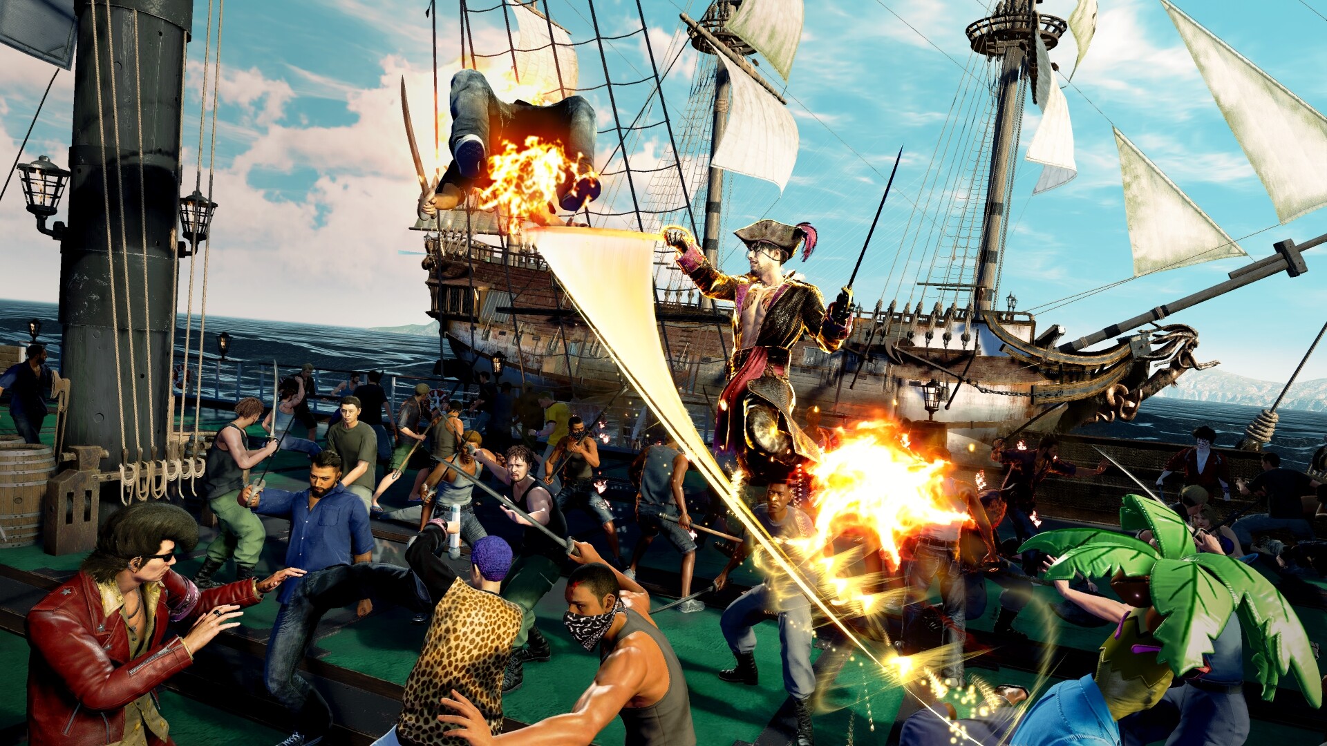 Сцена дослідження острова в грі Like a Dragon: Pirate Yakuza in Hawaii