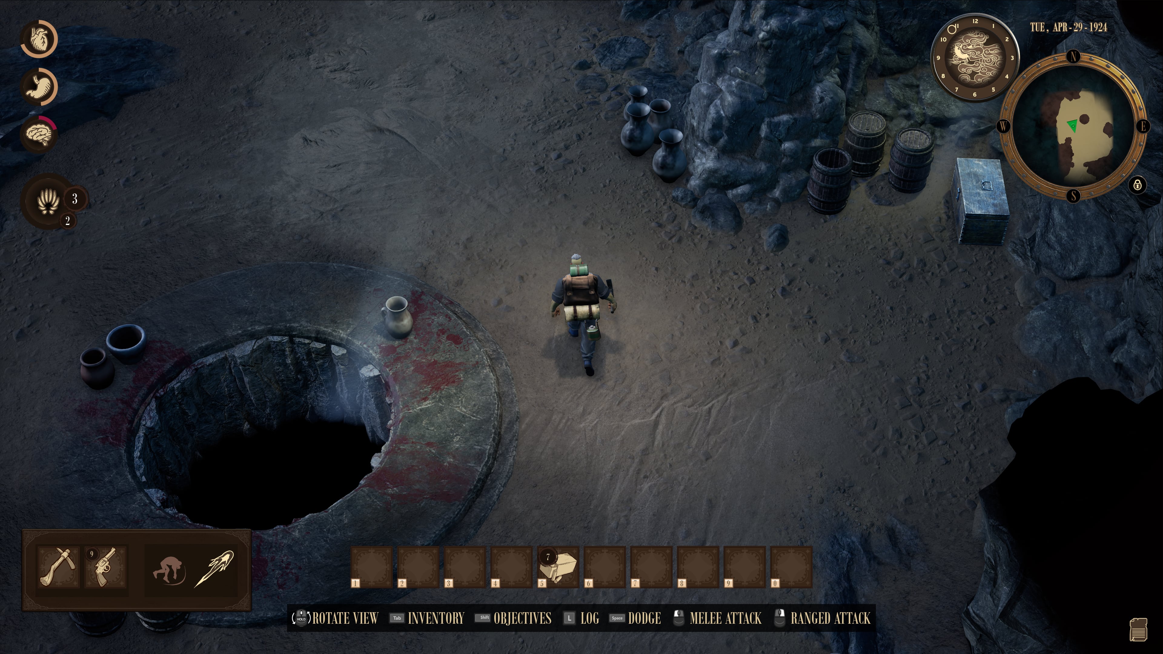 Exploring the cave