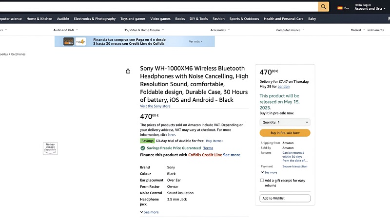 Скриншот с Amazon