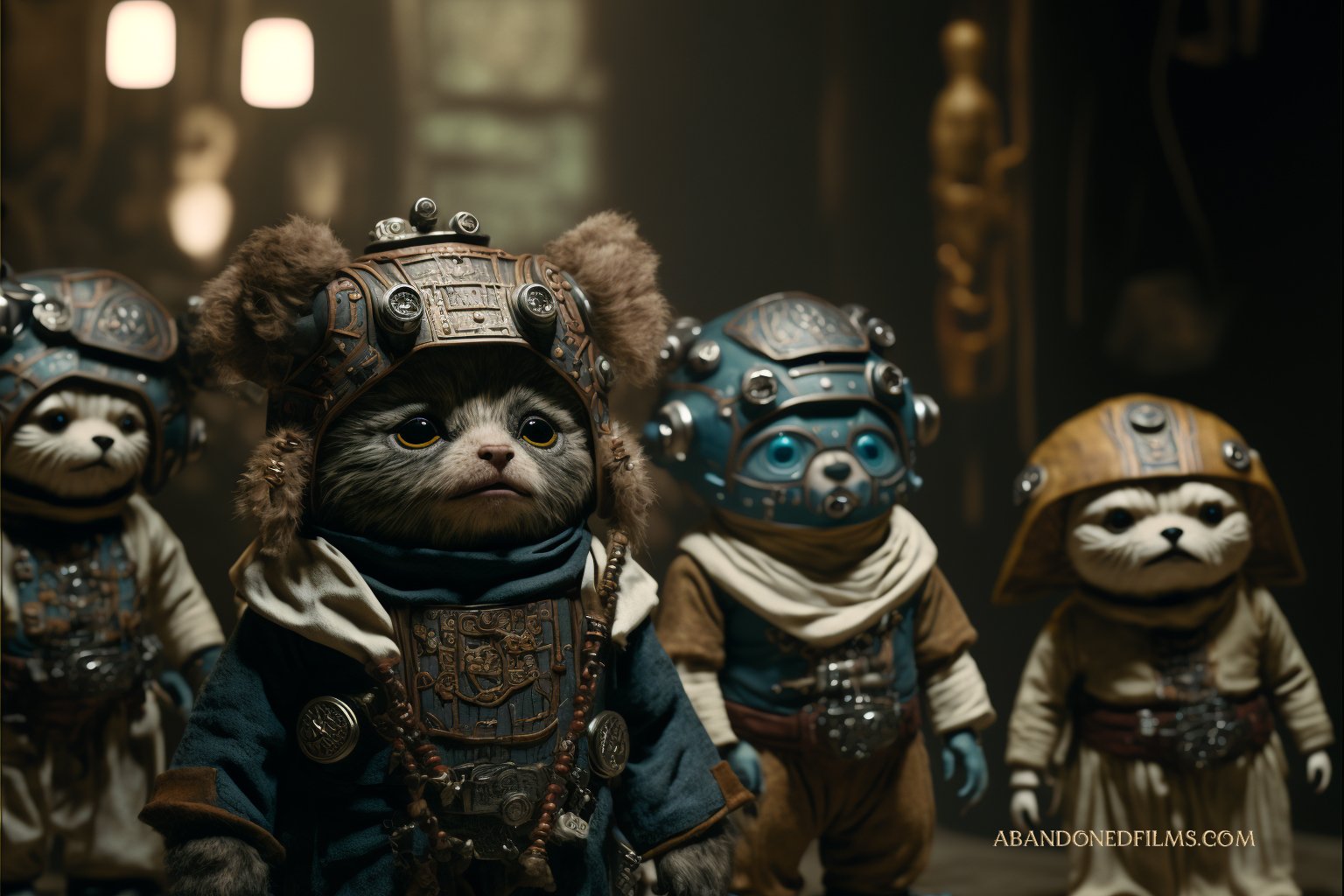 Neural network depicts planets and iconic Star Wars characters in steampunk style-3