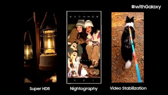 Samsung Galaxy S24 Super HDR Nightography Stabilisation vidéo
