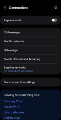 Setting up satellite notifications on Galaxy S24 Ultra