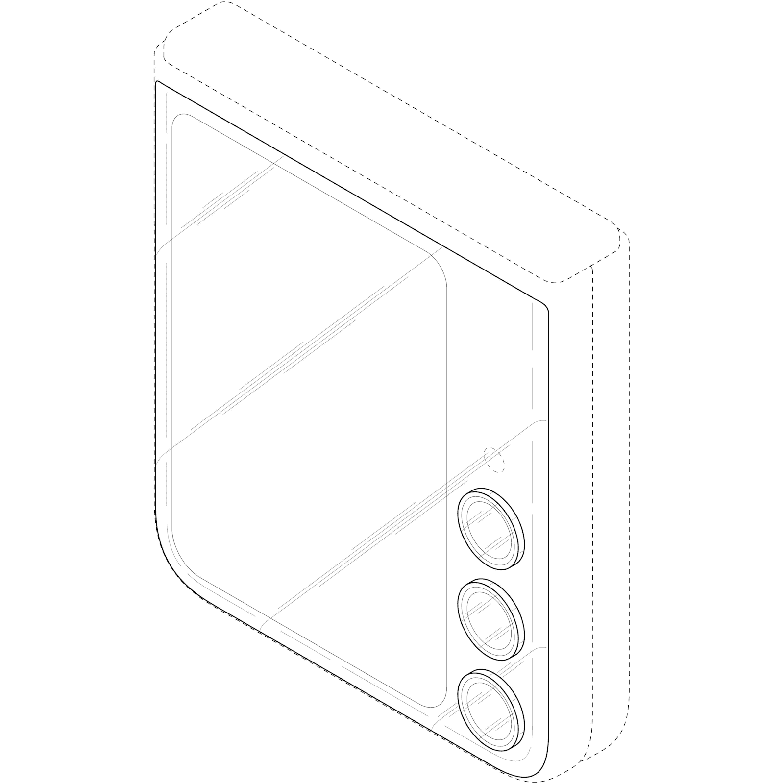 Дизайн Samsung Galaxy Z Flip 7, 3D вид з телефото камери