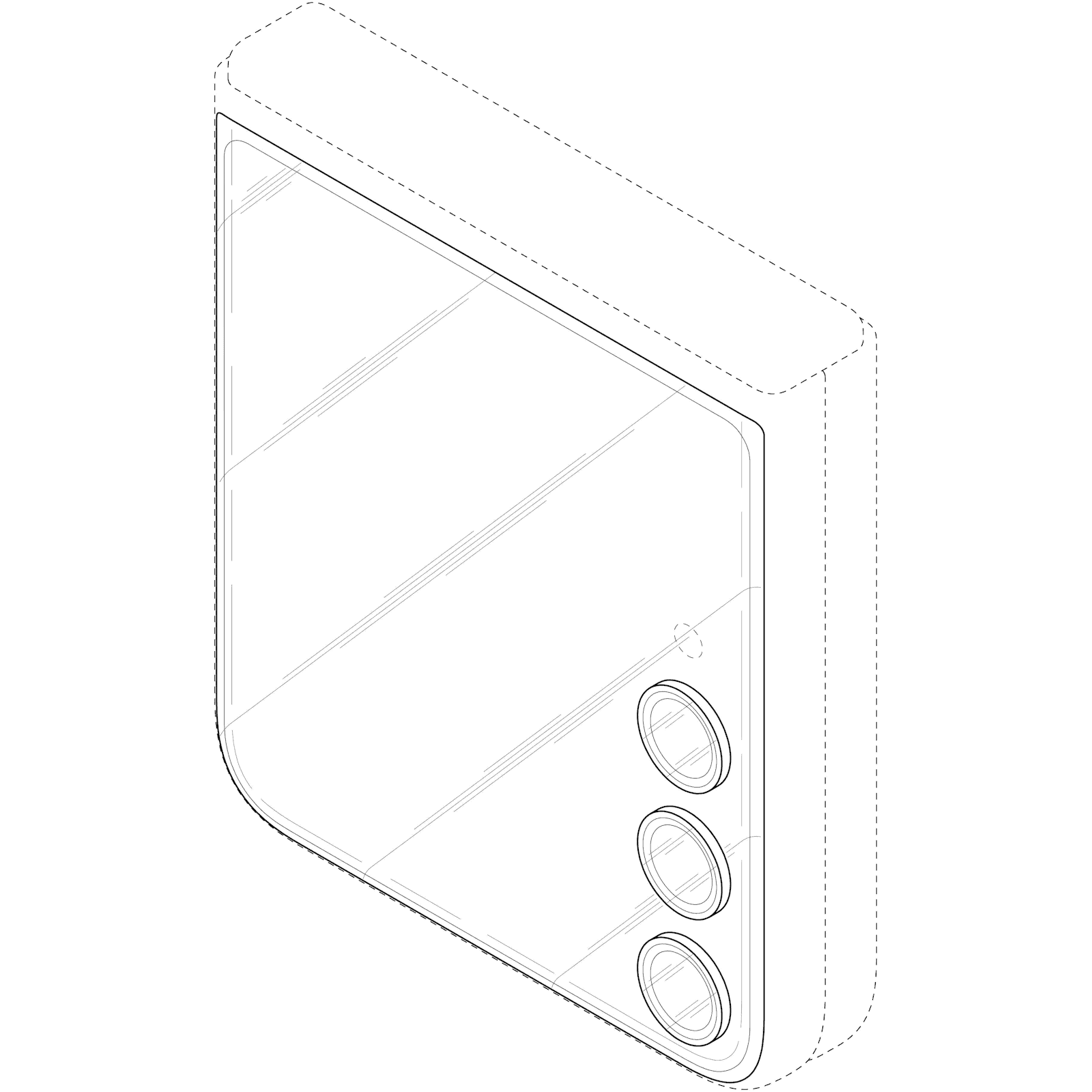 Дизайн Samsung Galaxy Z Flip 7, 3D вид з телефото камери
