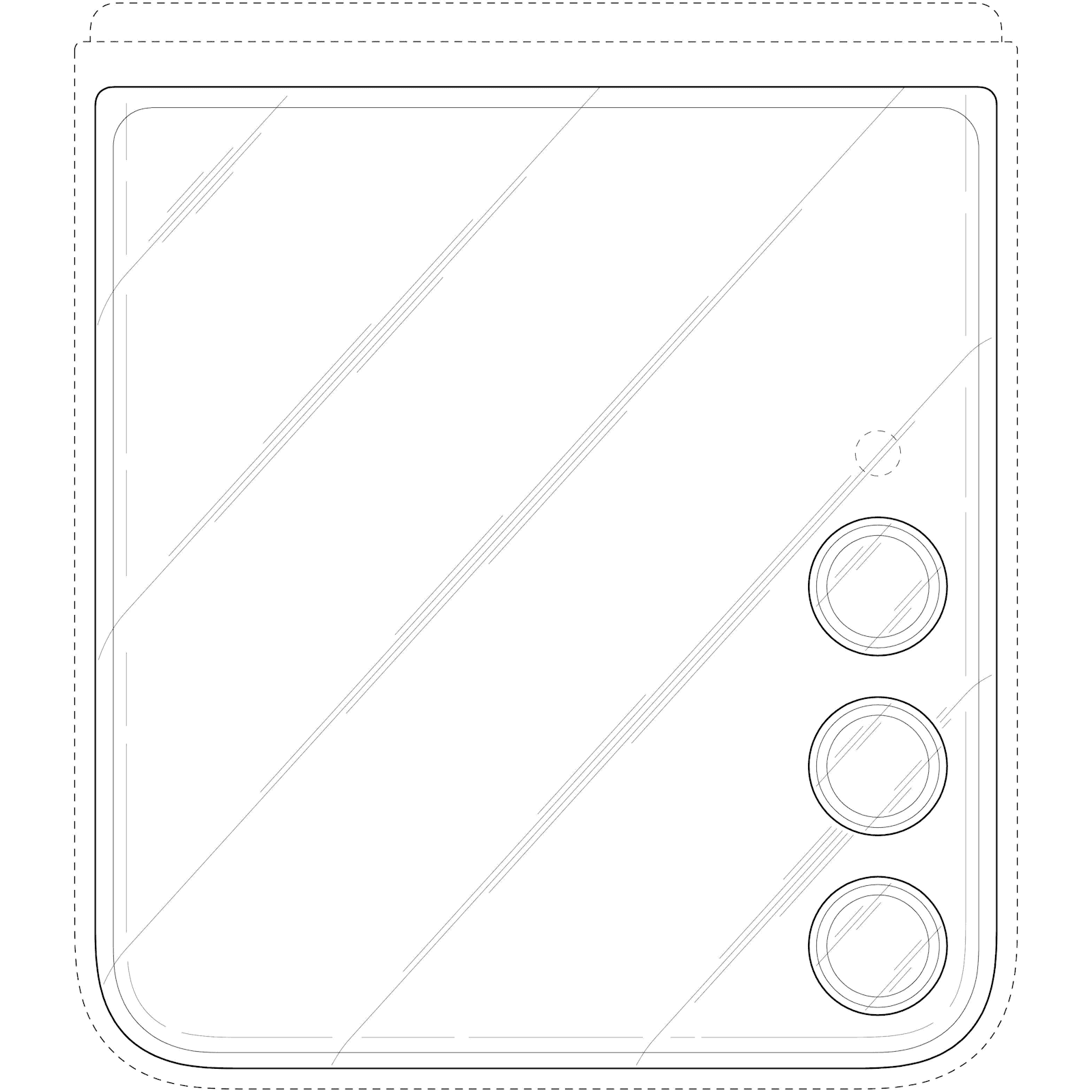 Передній вид Samsung Galaxy Z Flip 7 з телефото камерою