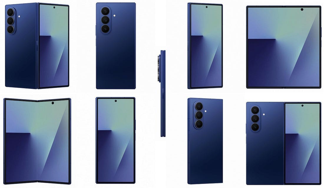 Samsung Galaxy Z Fold 7 в цвете Blue Shadow