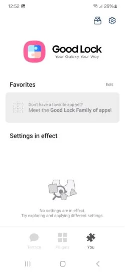 Головний екран оновленого Good Lock