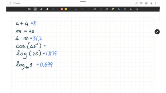 An example of how Math Solver works in Samsung Notes