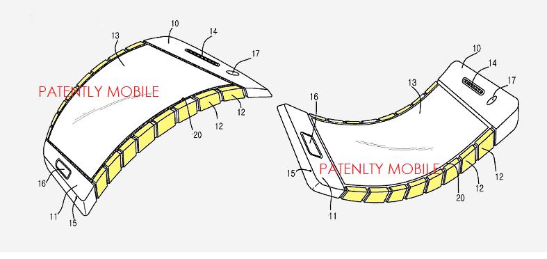 Samsung получила патент на конструкцию гибкого смартфона-2