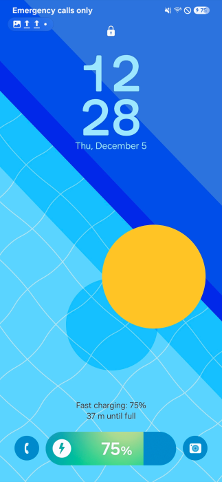 Screenshot of the One UI home screen