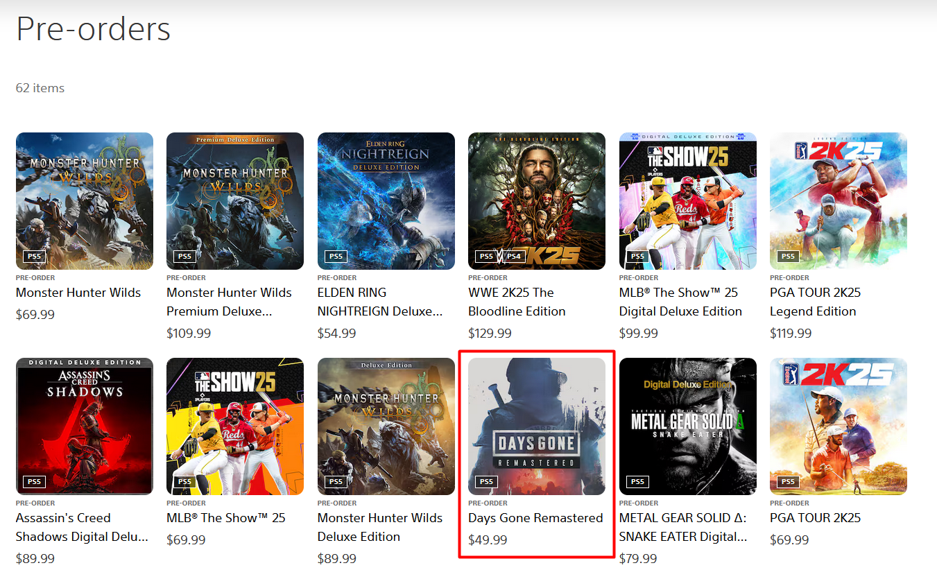 Передзамовлення в PS Store. Ілюстрація: Sony