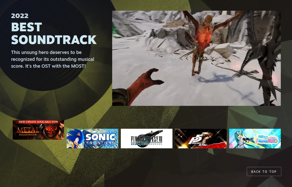 Valve представила усі 11 номінацій для церемонії The Steam Awards, серед яких: "Гра року", "Найкращий сюжет", "Найкращий саундтрек" та інші-9