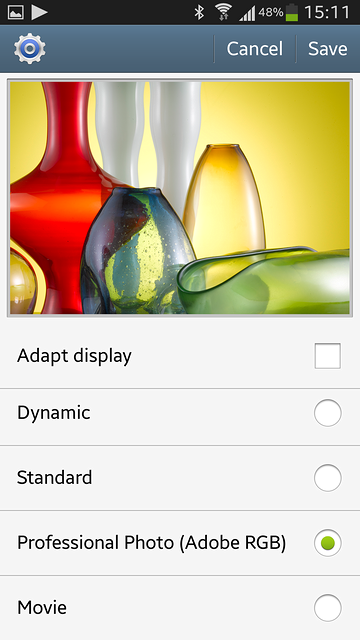 Подробное исследование экрана в Samsung Galaxy S4-4