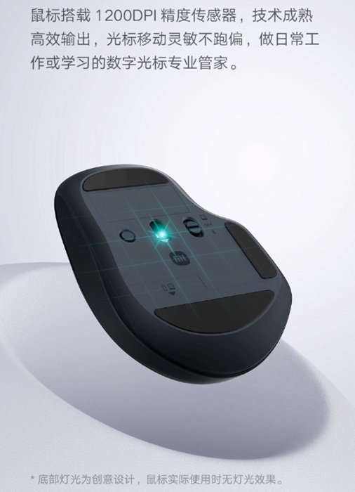 Xiaomi Wireless Bluetooth Bluetooth Dual-Mode Mouse 2 Comfort Edition - вид збоку