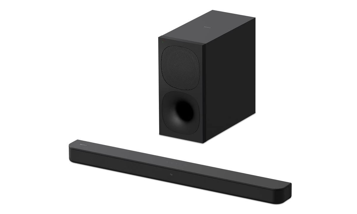Рендер саундбара Sony HT-S400 с сабвуфером. Иллюстрация: Sony