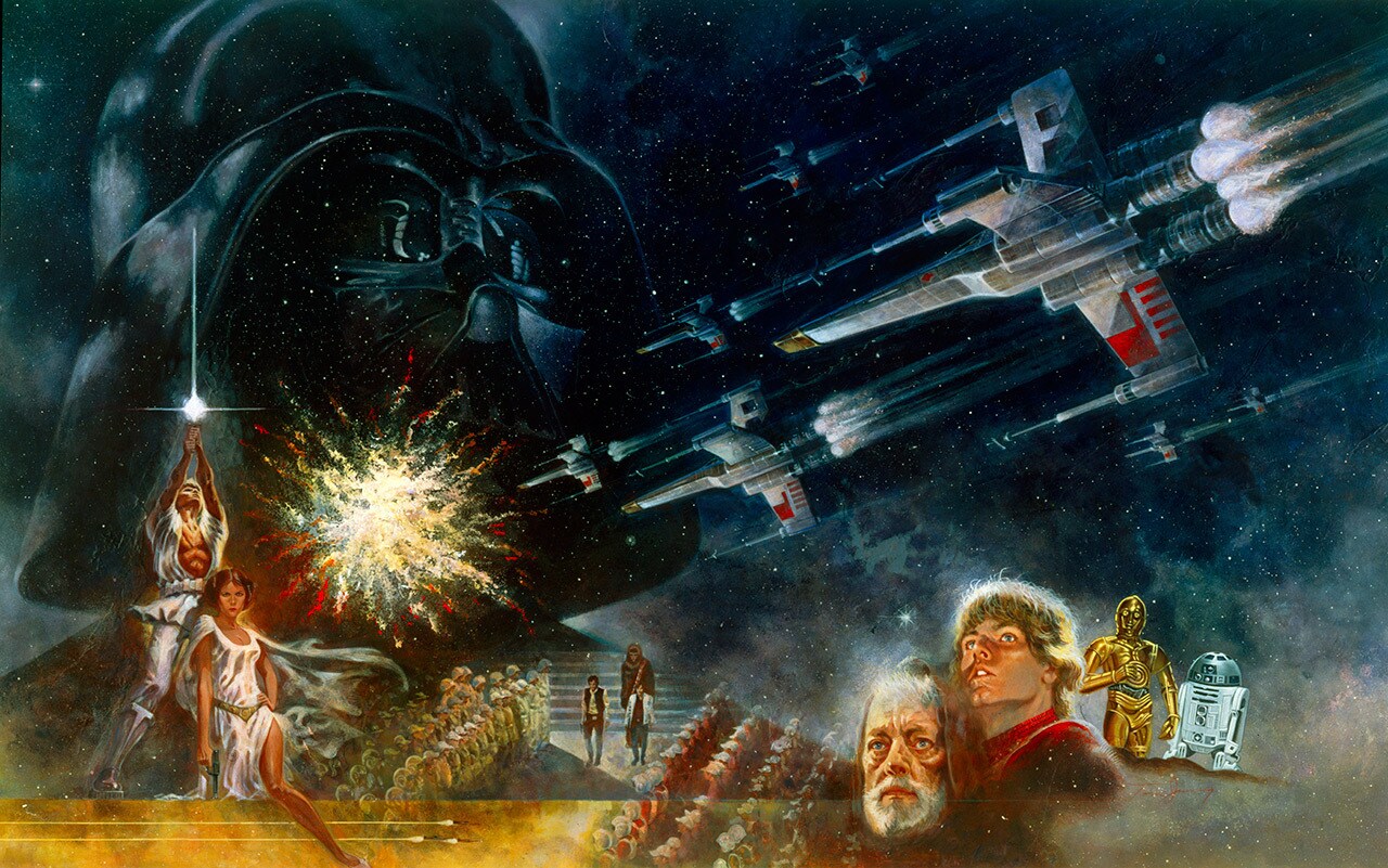 A poster for the film "Star Wars. Episode IV: A New Hope"