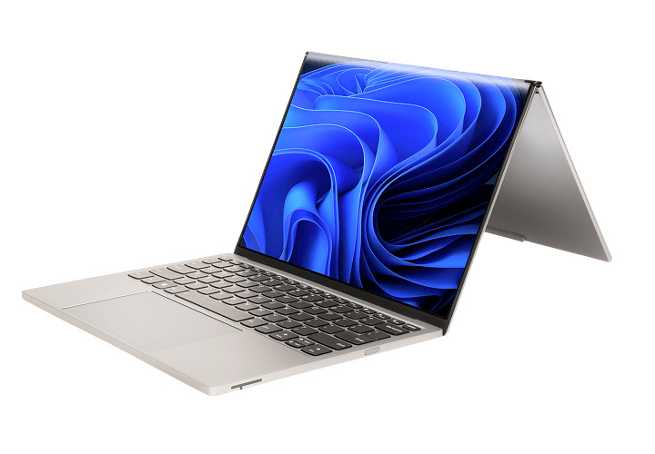 L'ordinateur portable Lenovo ThinkBook Flip à l'état fermé