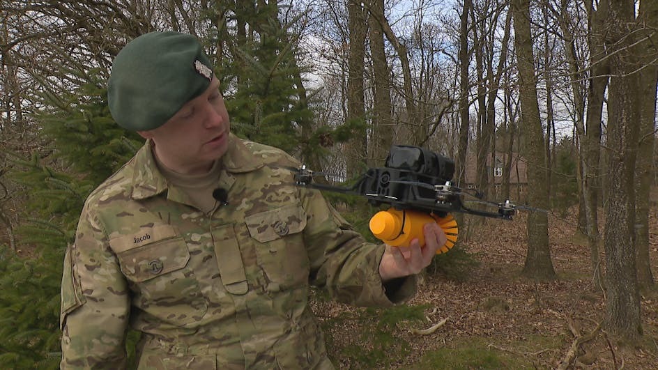 Danish soldiers with drones