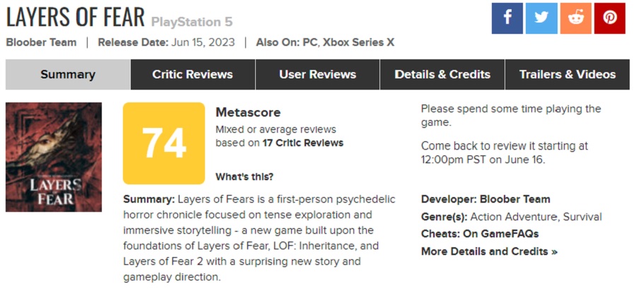 Bloober Team's best game, but not a scary horror game - critics gave Layers of Fear (2023) a mixed reception-2
