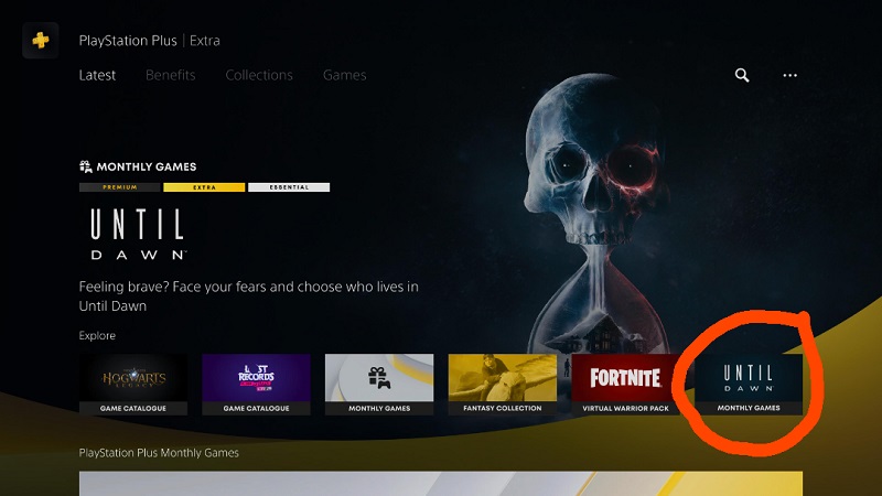 Скріншот сторінки PlayStation Plus