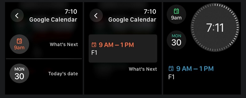 Google Calendar interface
