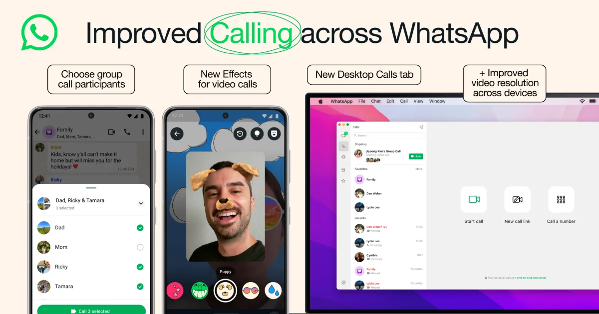 An icon for WhatsApp's new video calling features