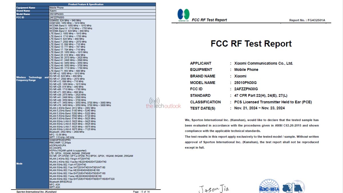 Xiaomi 15 Ultra - Версія Глобального Модель на FCC