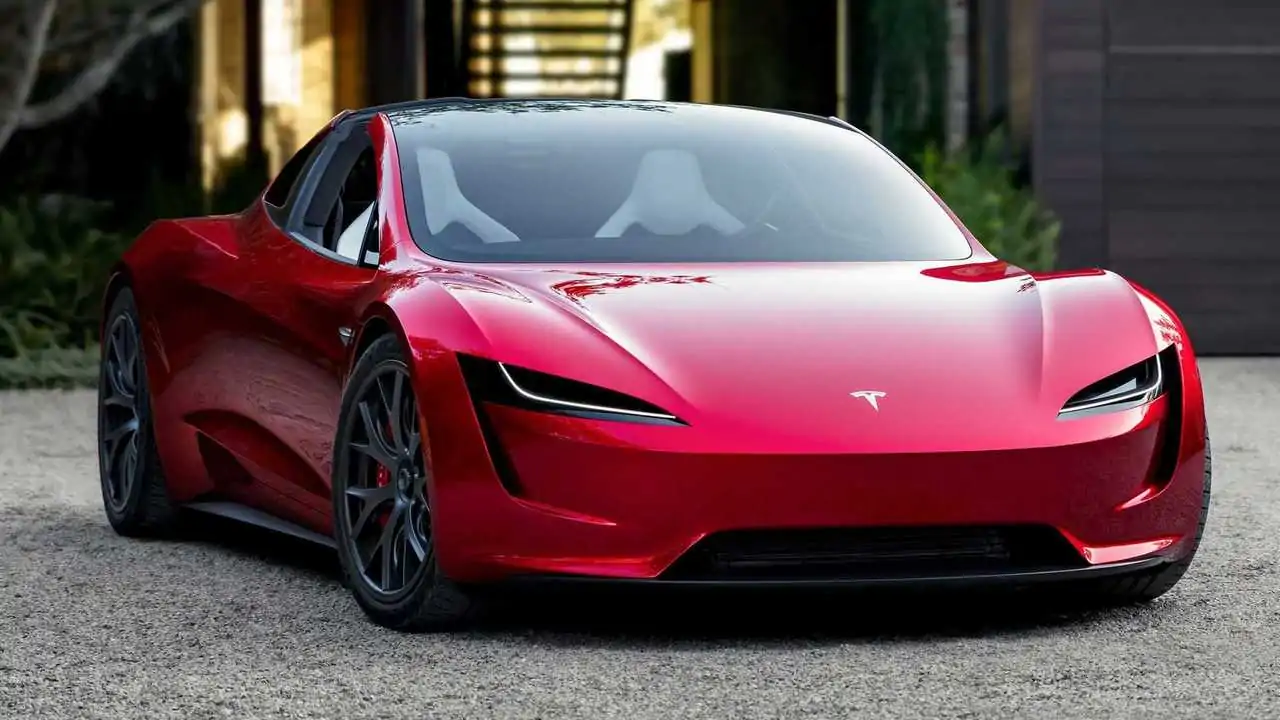 Tesla Roadster вид сзади