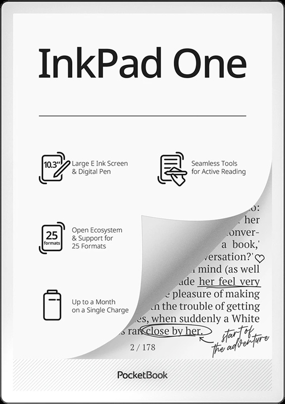PocketBook InkPad One reader - front view