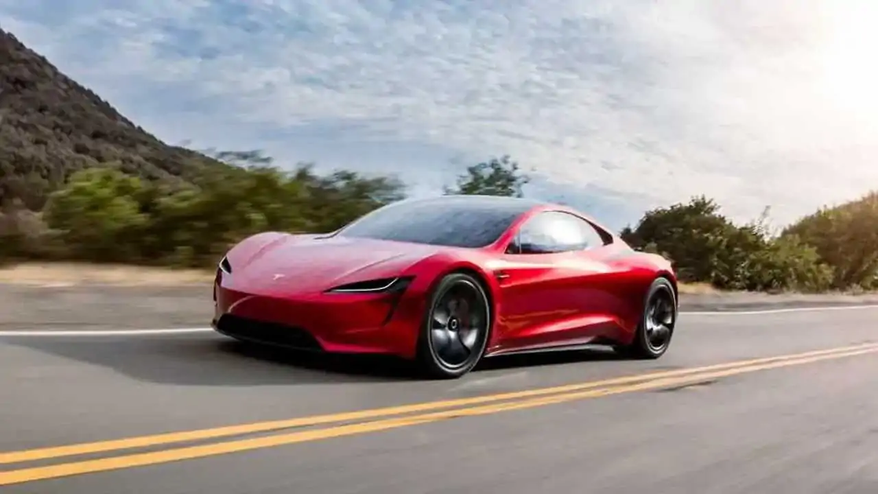 Передній вигляд Tesla Roadster